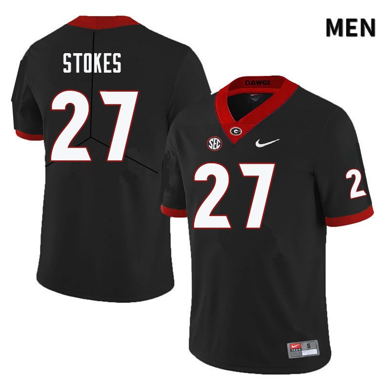 Georgia Bulldogs Men's Eric Stokes #27 Black Stitched College UGA Football Jersey 23RR017LR